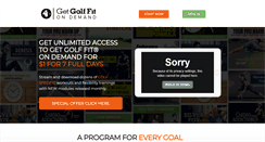 Desktop Screenshot of getgolffit.com