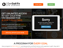 Tablet Screenshot of getgolffit.com